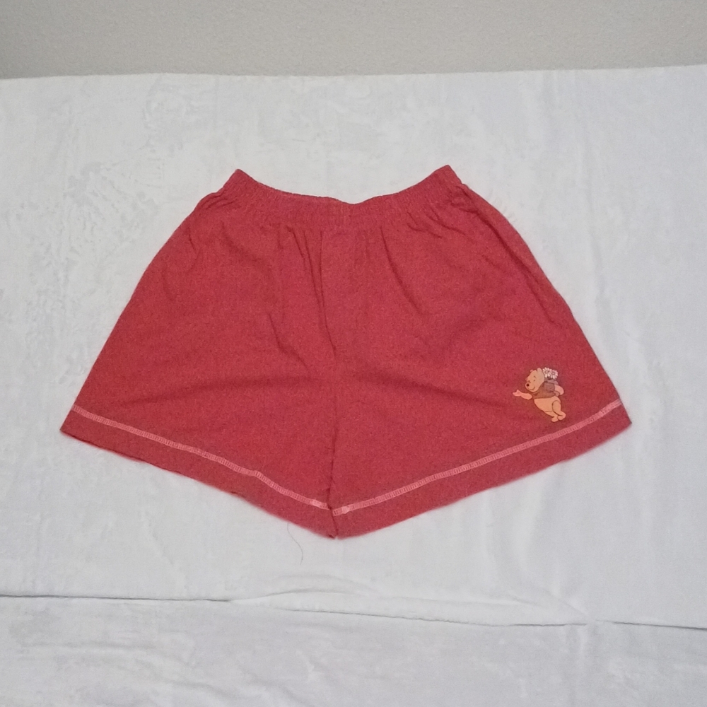 Vintage Disney Pooh Winnie the Pooh Red Shorts Adult Size L Classic Pooh Graphic